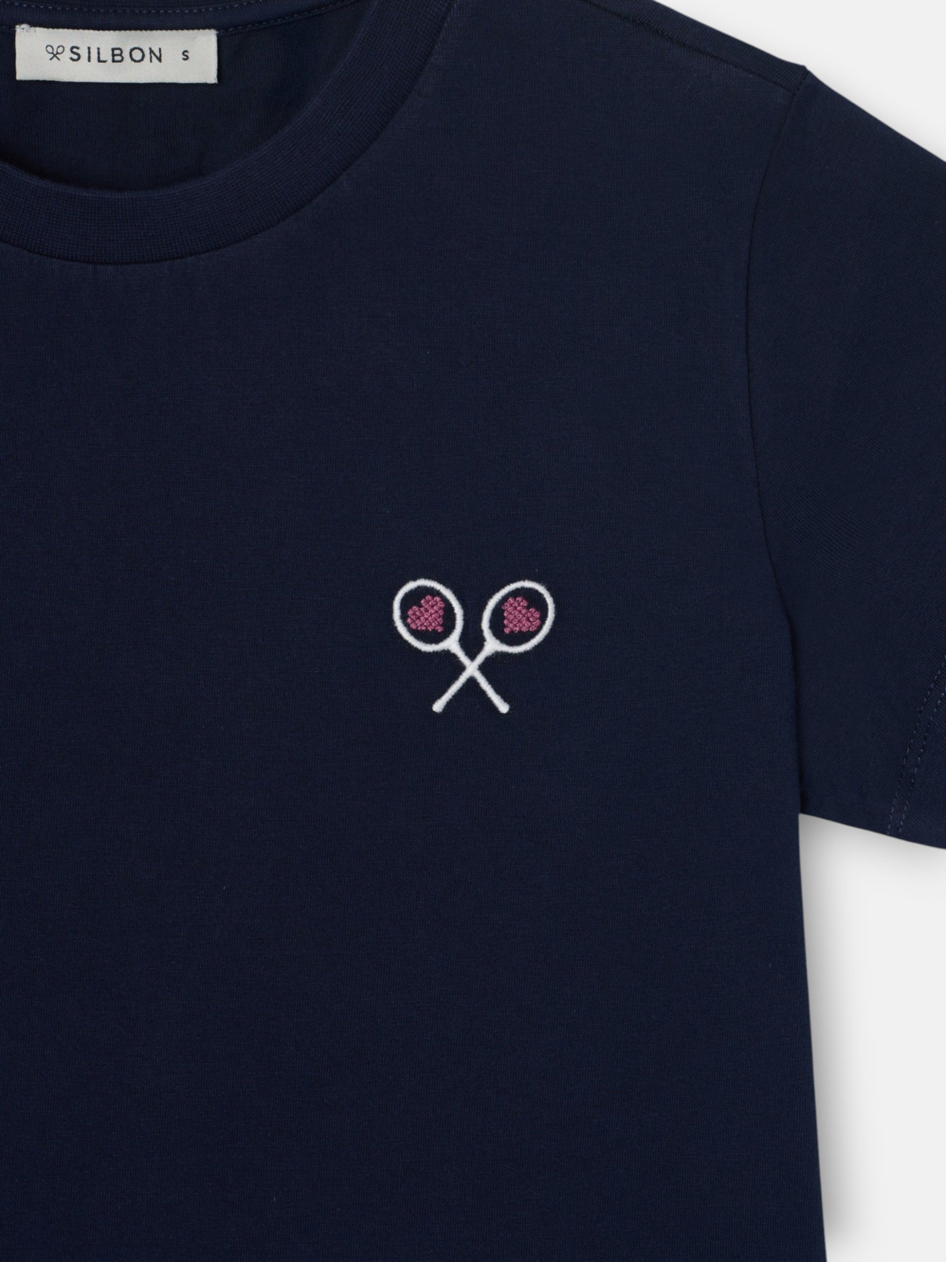 Camiseta woman lucky love azul marino