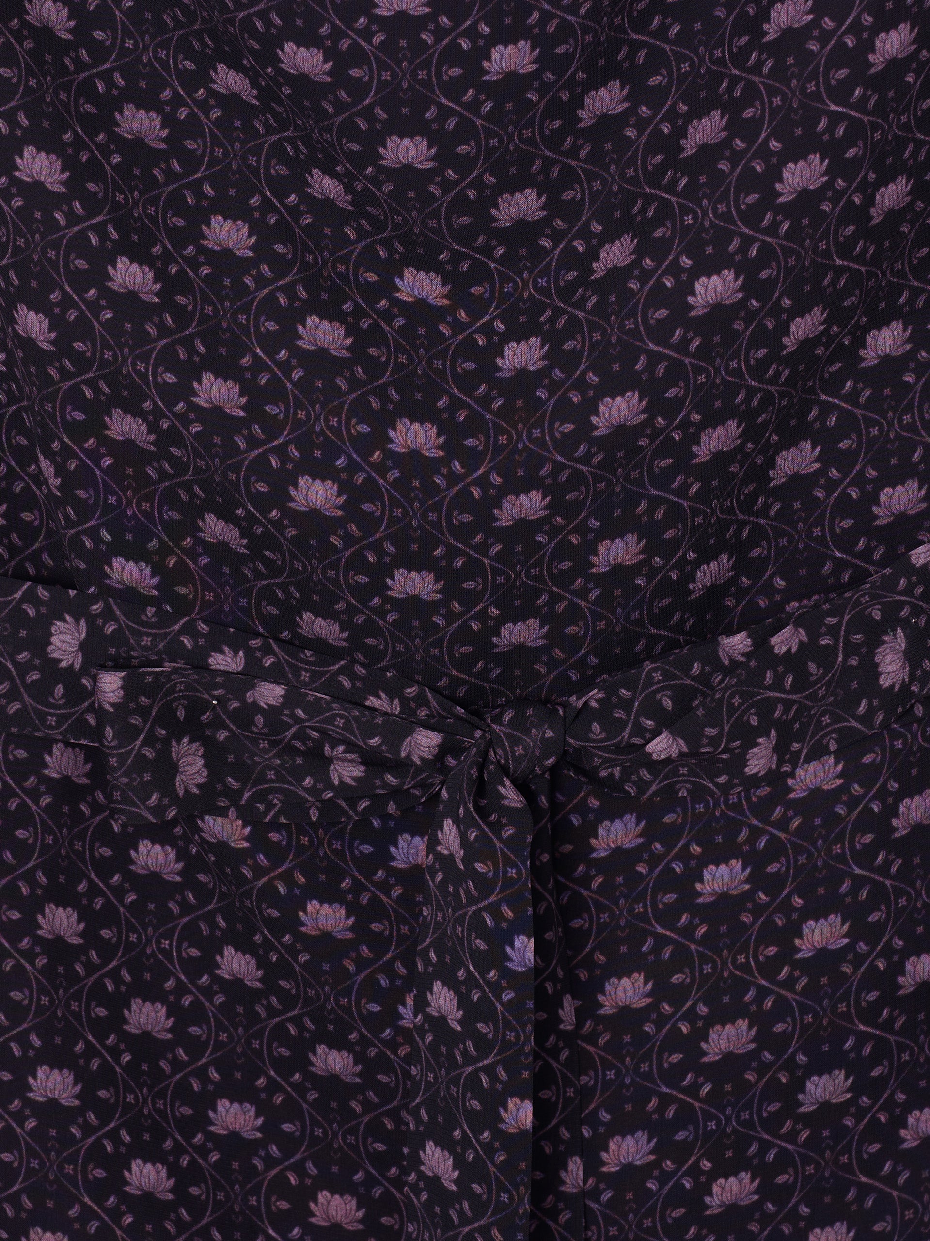 Blusa lazada estampado morado