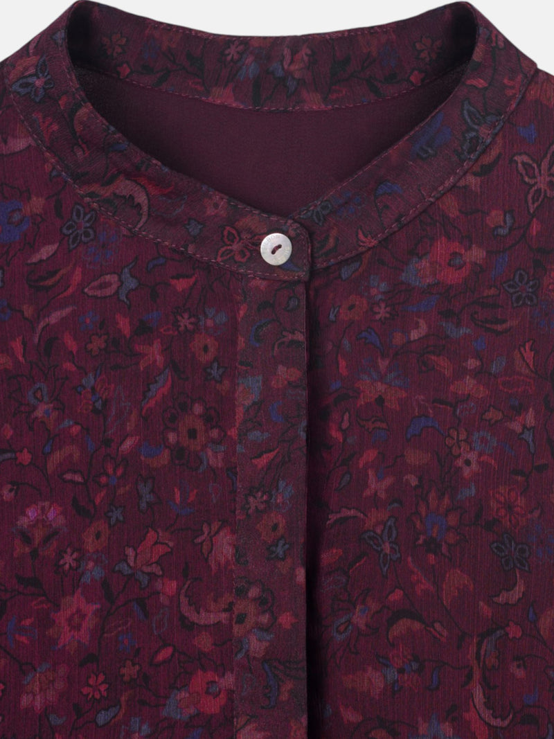 Garnet floral print blouse