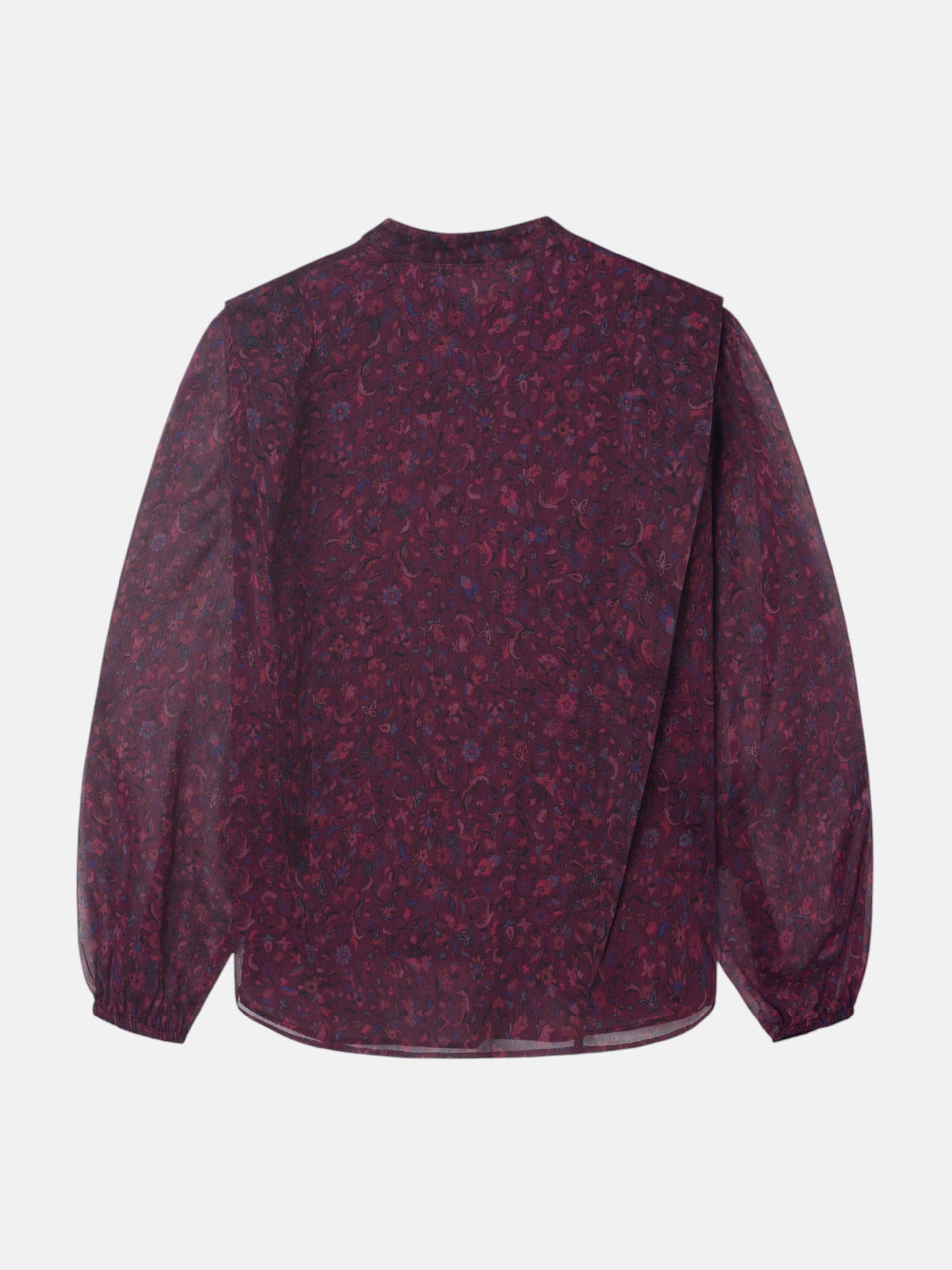 Blusa estampado flores granate