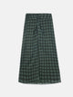 Falda midi nudo estampado etnico verde