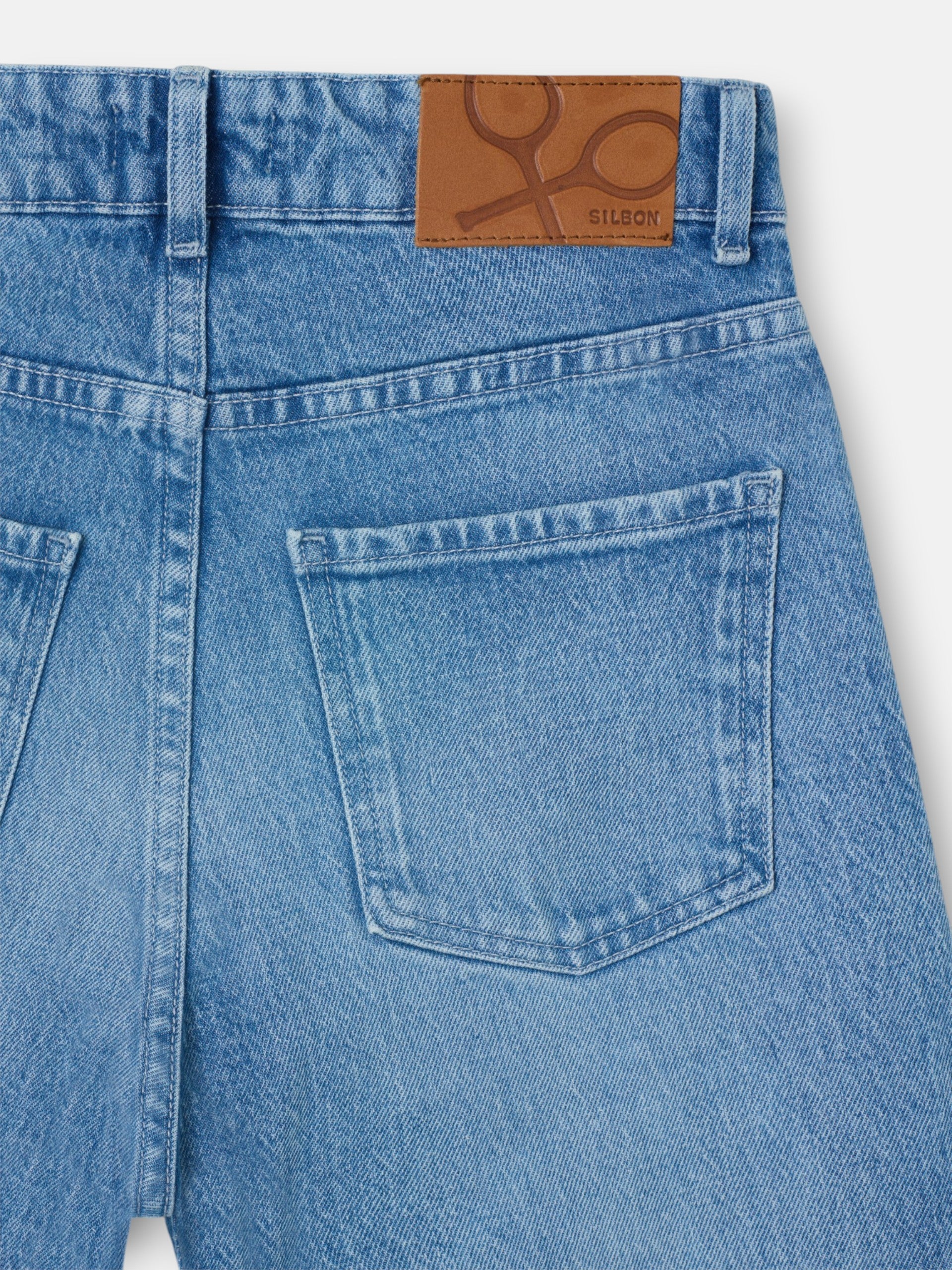 Straight light denim trousers