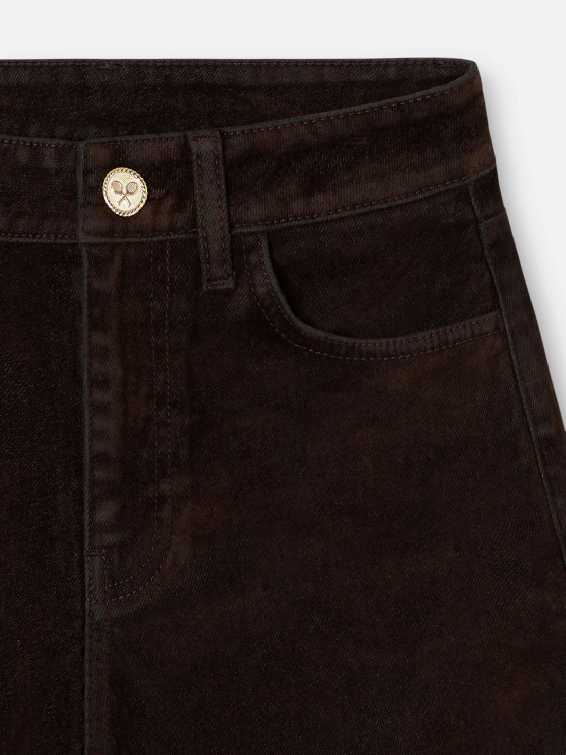 Pantalon unique floqué marron