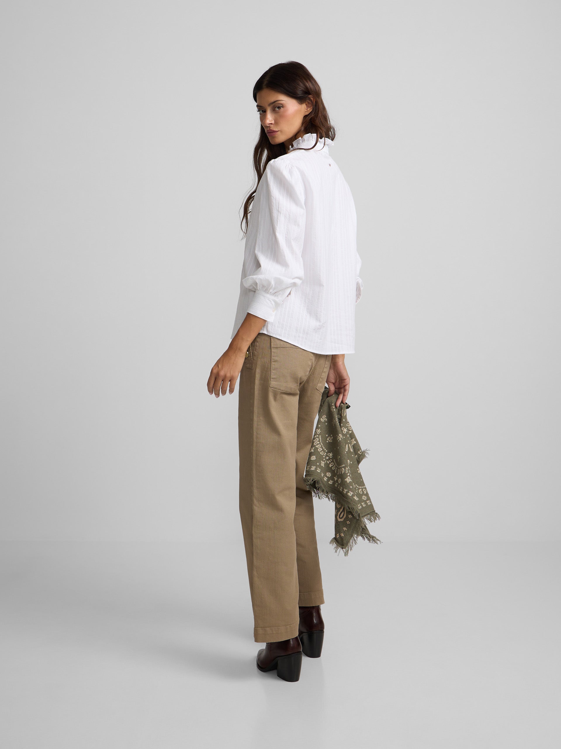 Pantalon culotte marinero denim arena