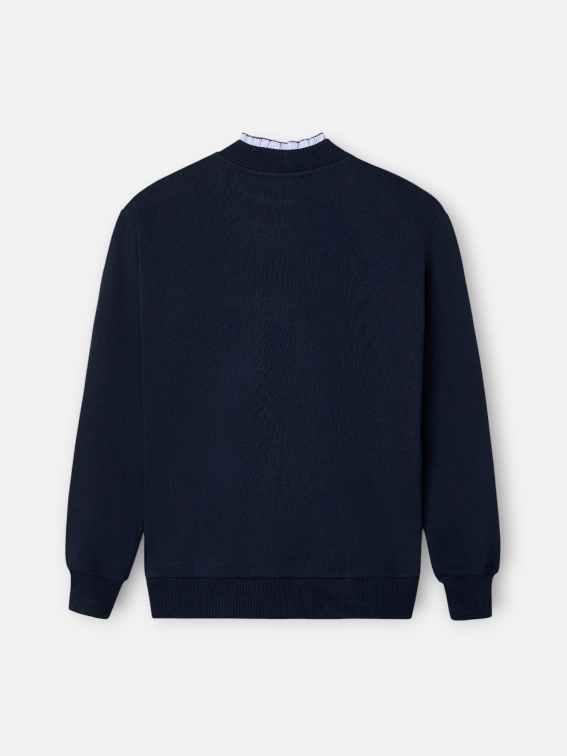 Sudadera woman cuello volante botones azul marino