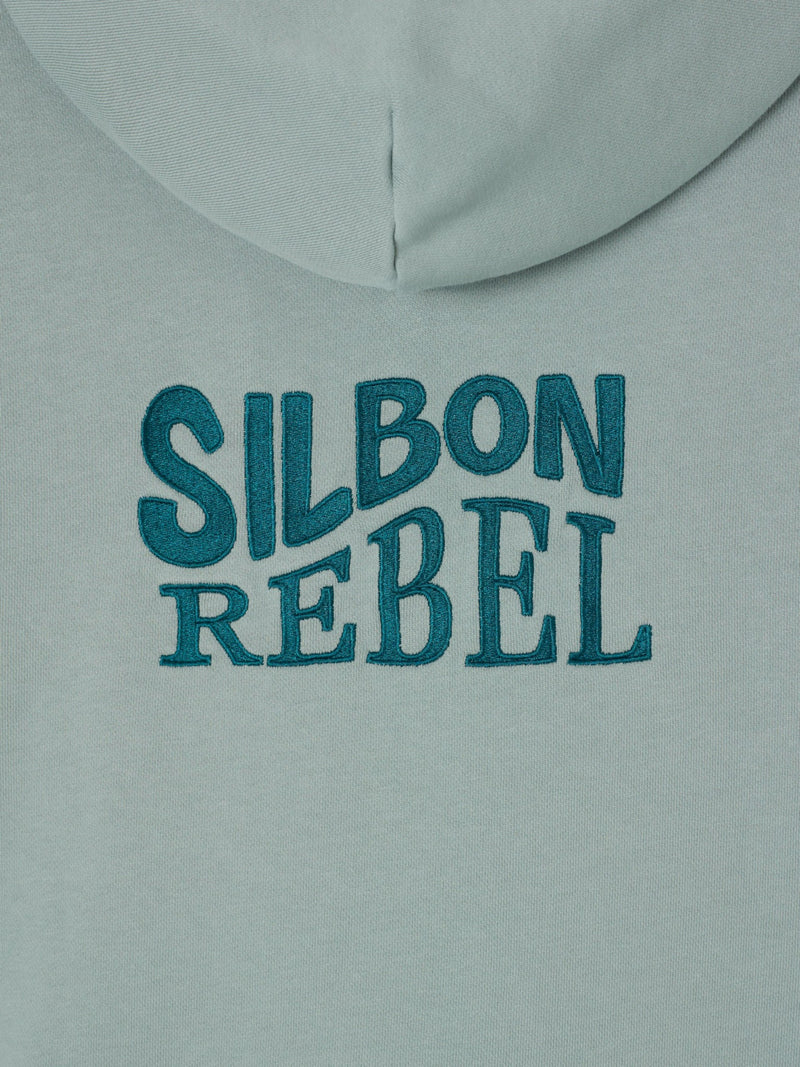 Sweatshirt mulher com capuz Silbon Rebel verde