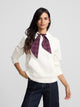 Women's hoodie with scarf, off-white