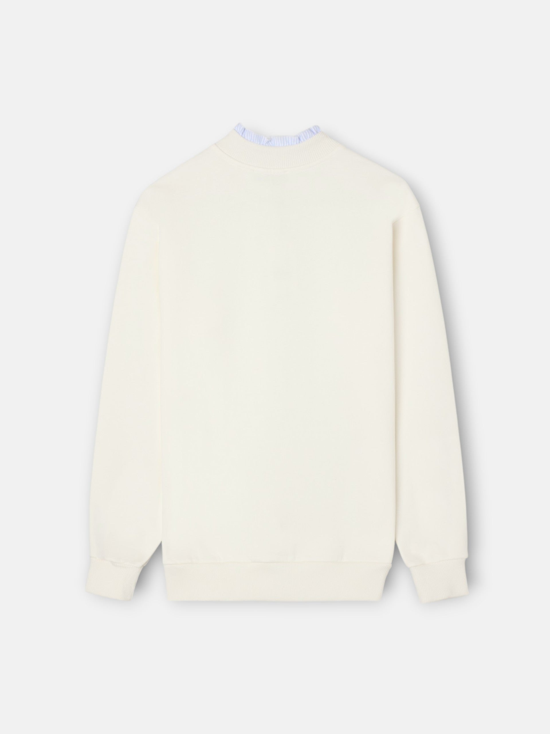 Sudadera woman cuello volante botones crudo