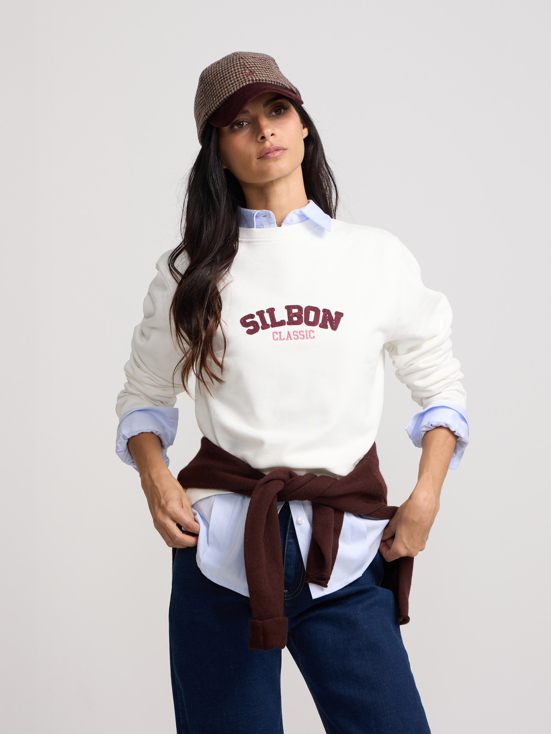 Women's Silbon Classic Off-White Sweatshirt