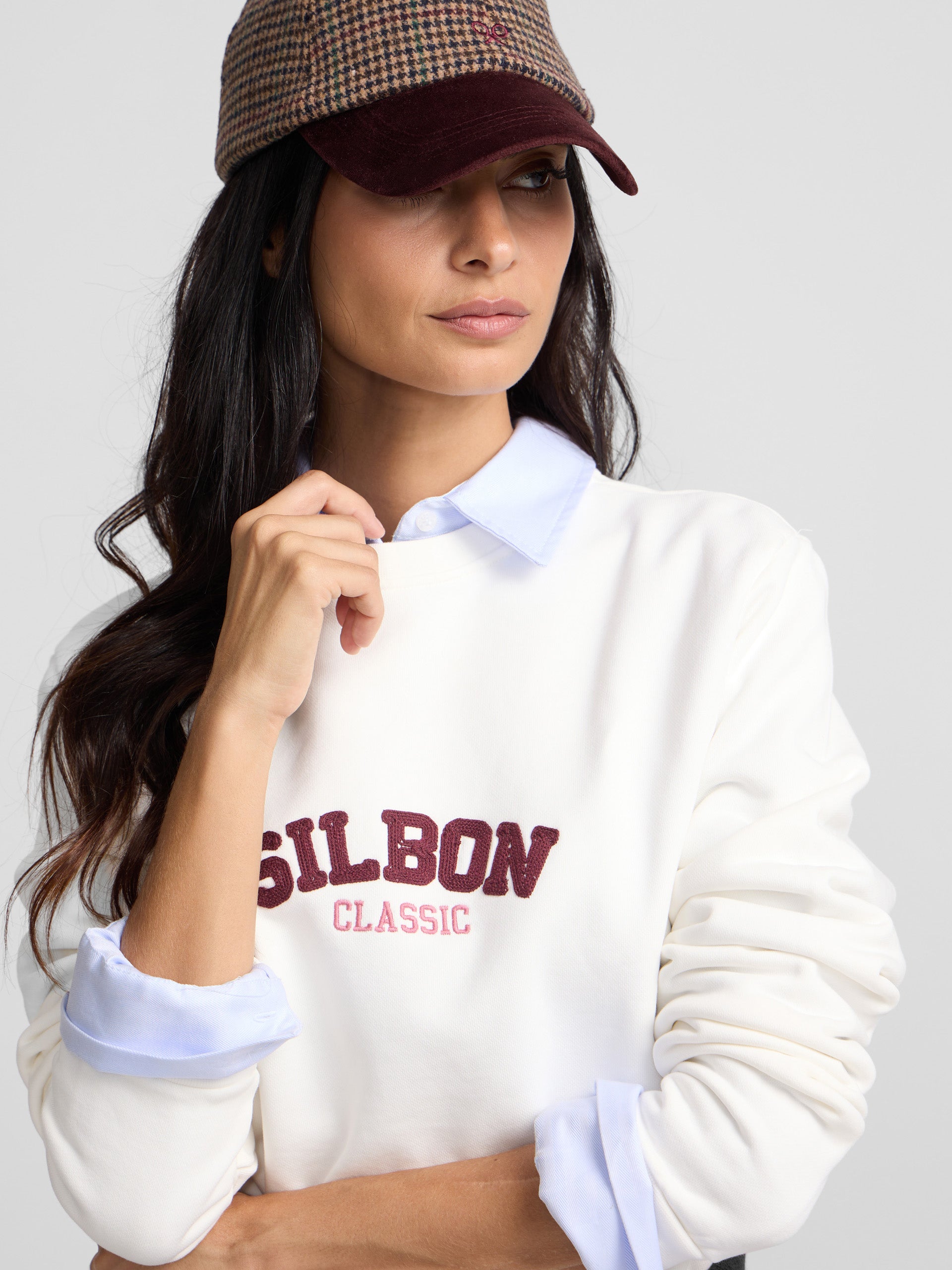 Women's Silbon Classic Off-White Sweatshirt