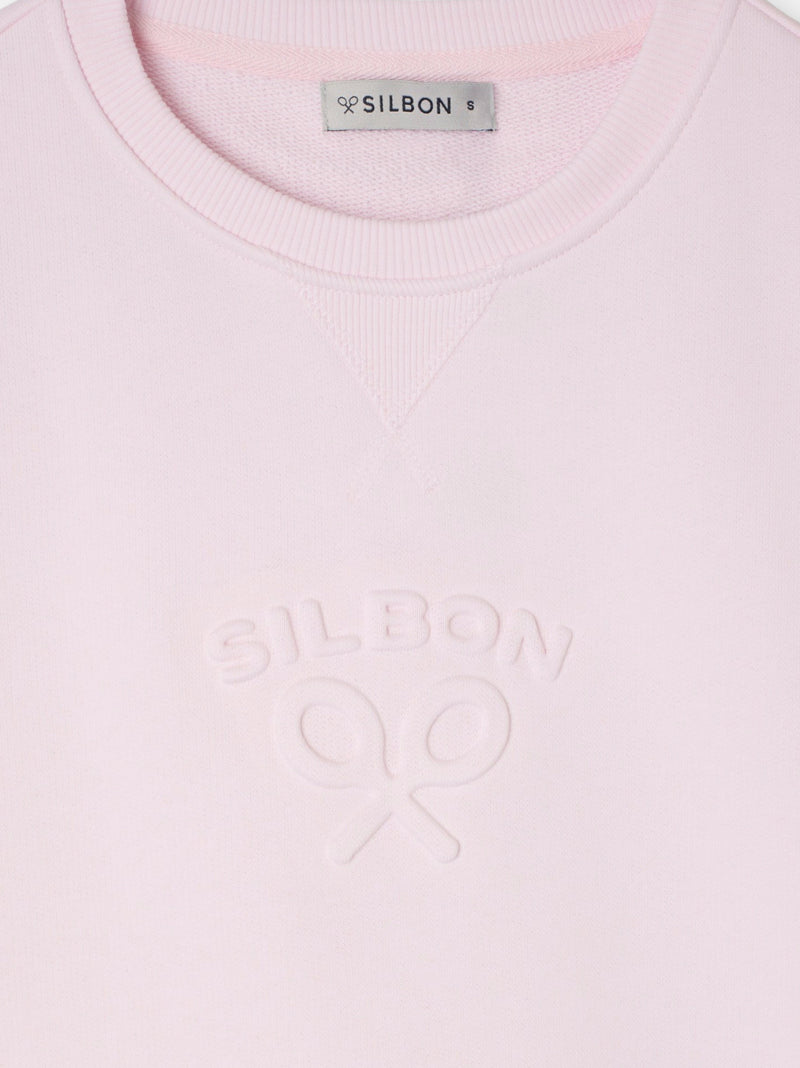 Sweat-shirt femme Silbon classique rose