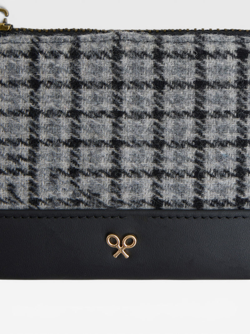 Gray checkered wallet