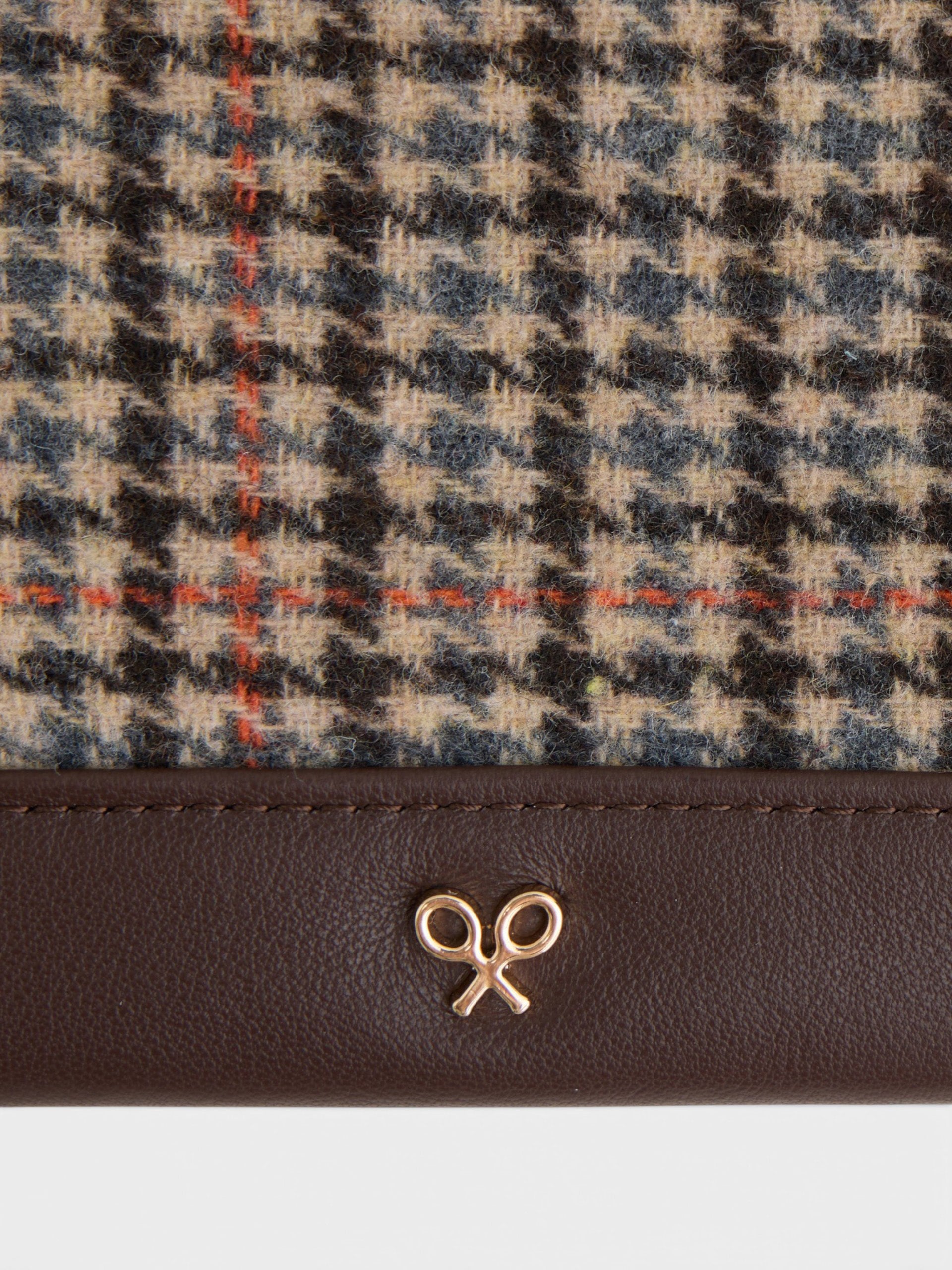 Brown checkered wallet