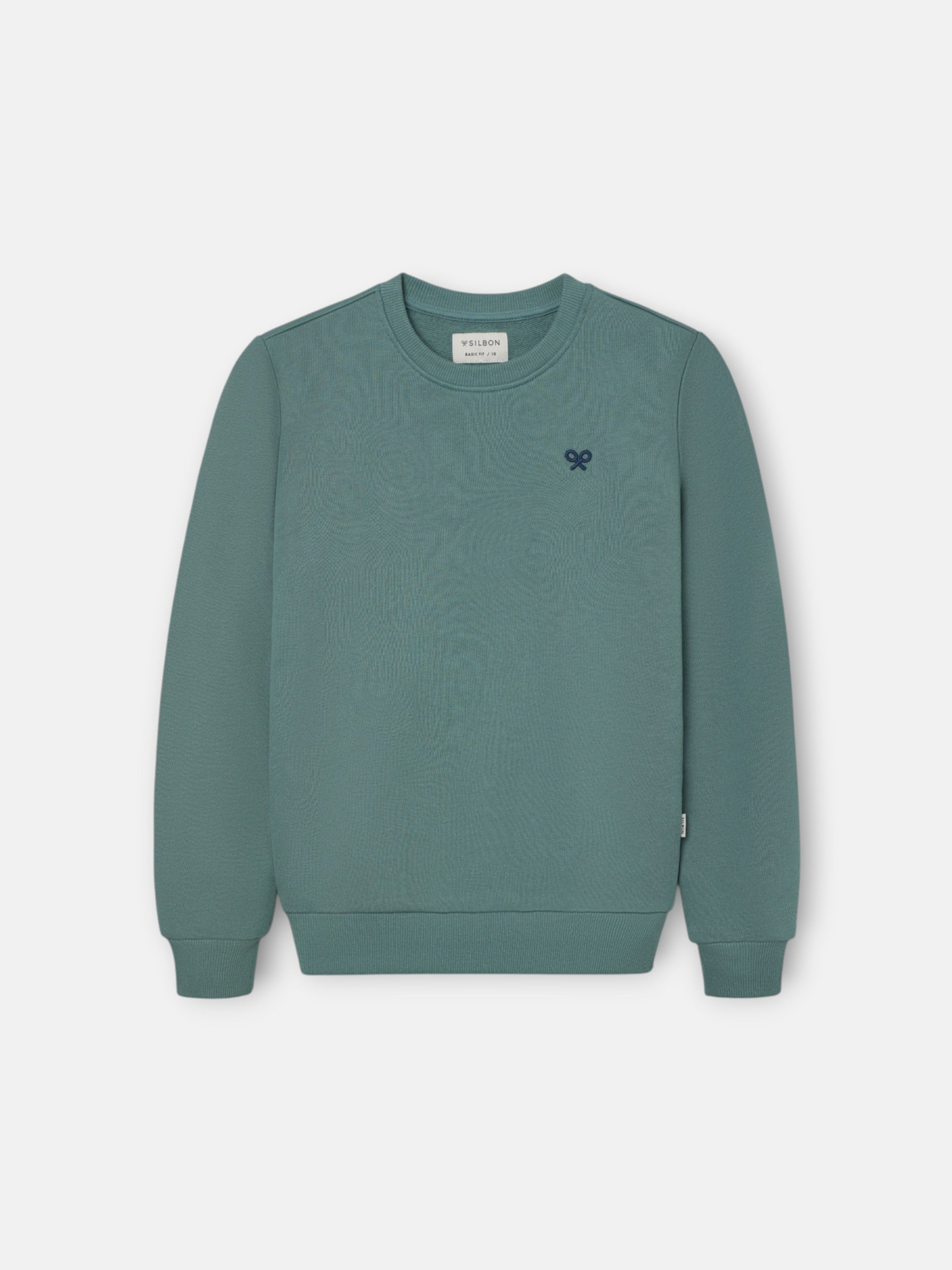 Sudadera kids minilogo verde oscuro