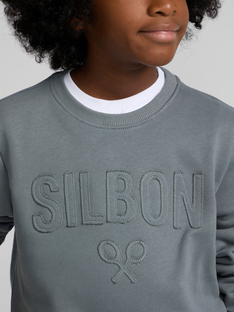 Sudadera kids silbon patch verde oscuro