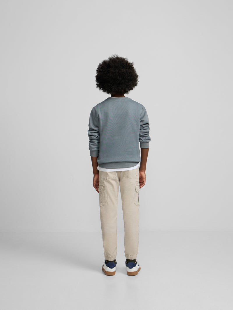 Sudadera kids silbon patch verde oscuro