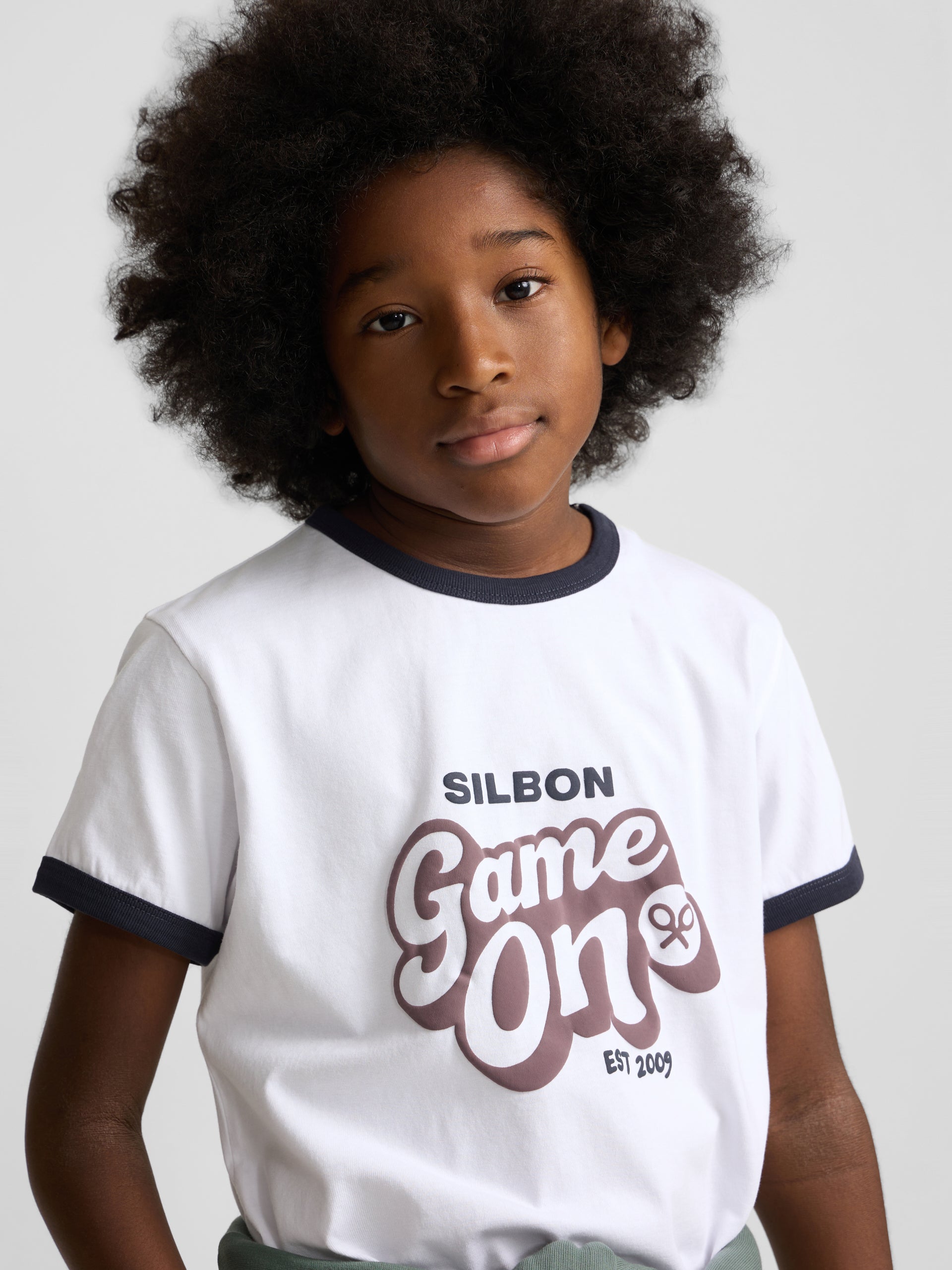 Camiseta kids game on blanca