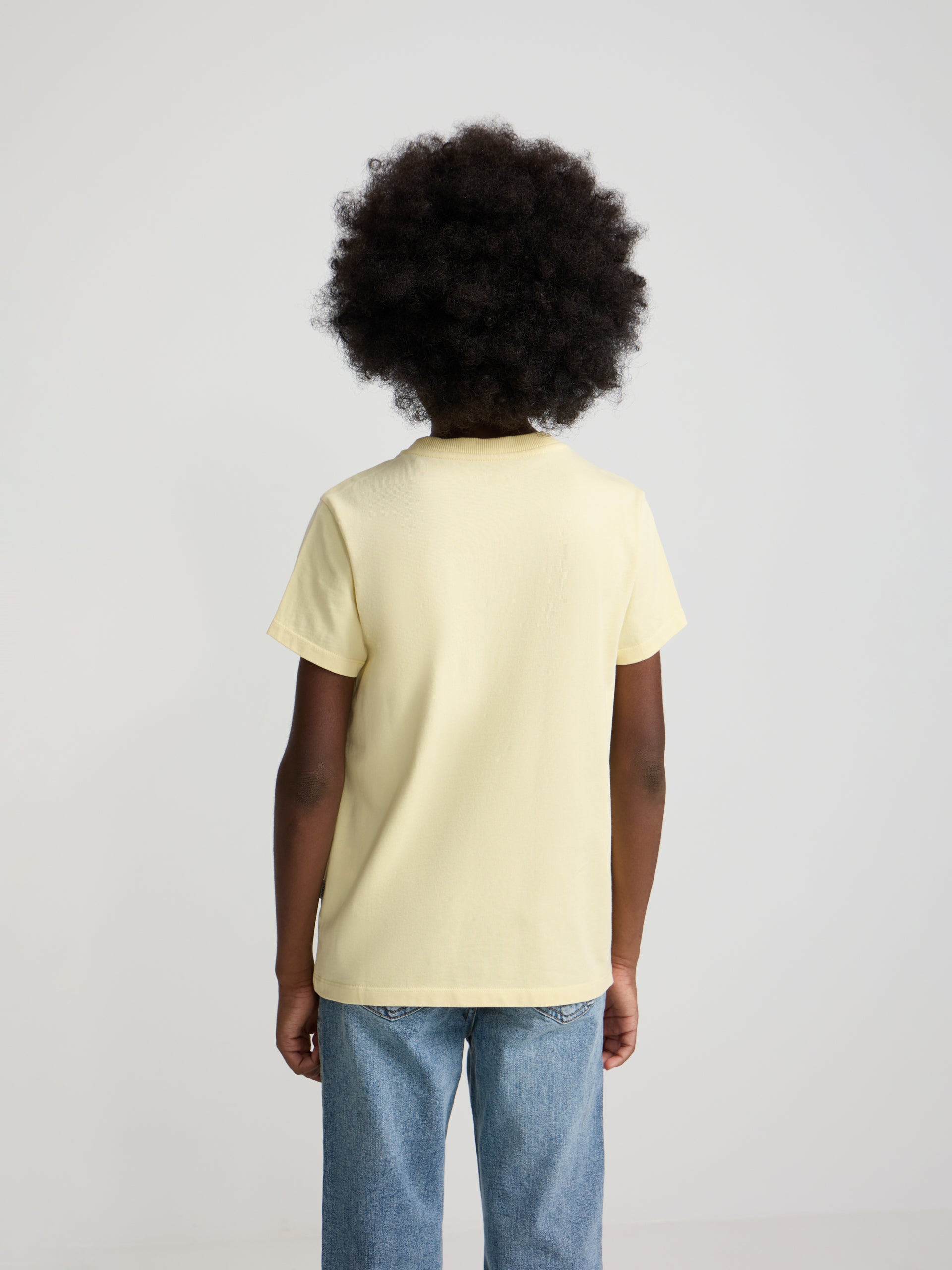 Kids T-shirt with yellow label pocket