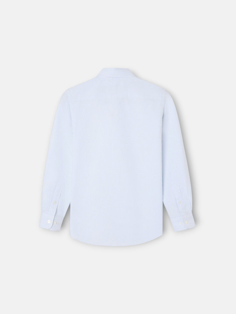 Camisa sport kids rayas oxford celeste