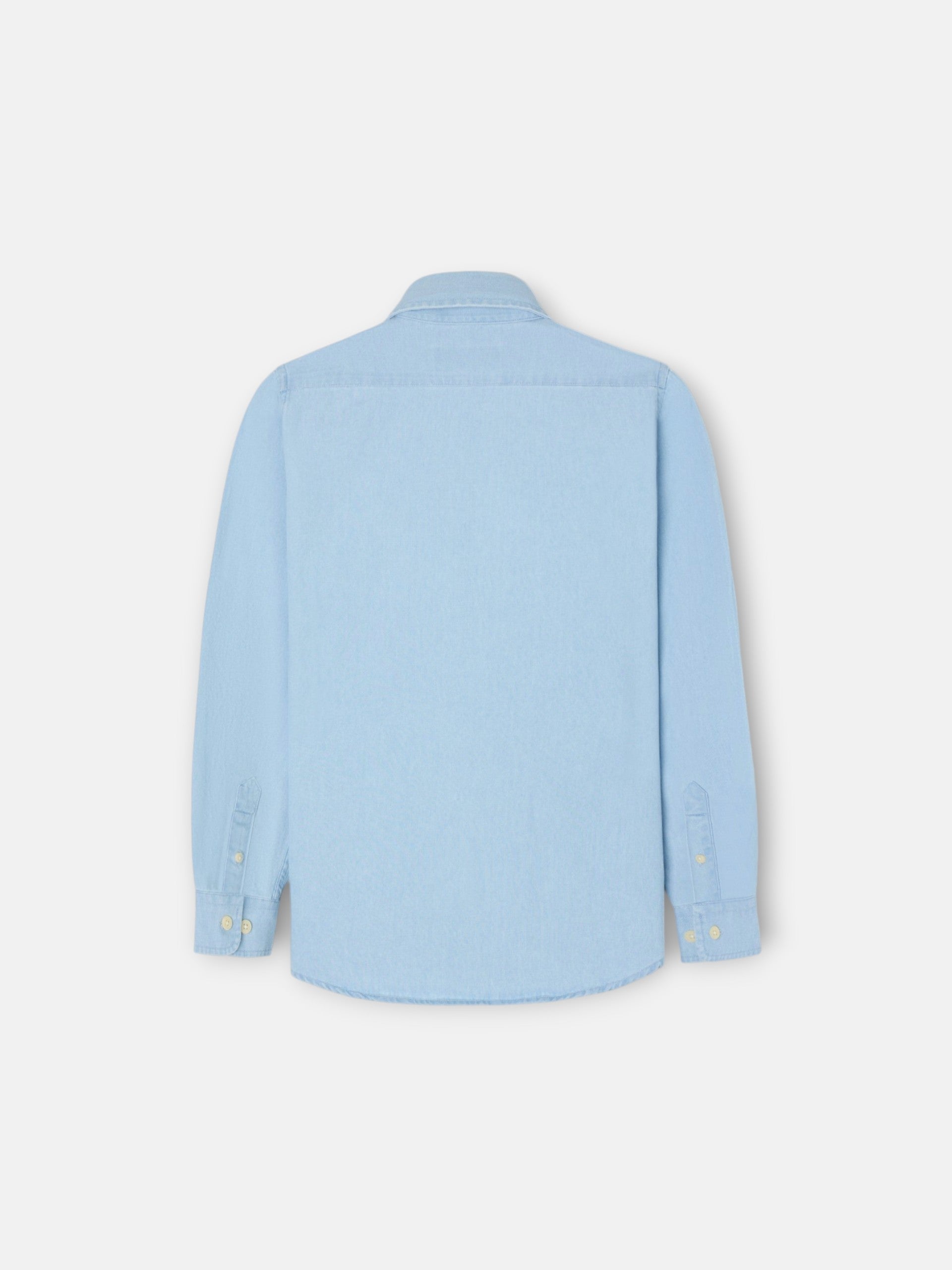 Classic light blue denim kids' sport shirt