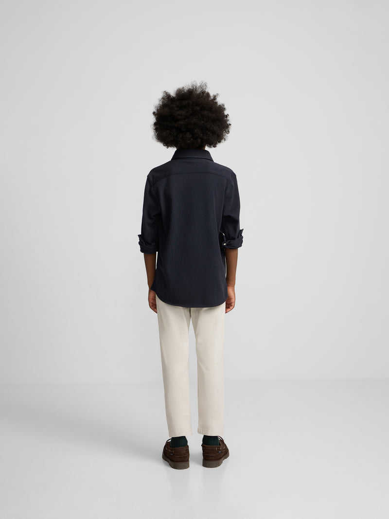 Chemise sport enfant piqué marine