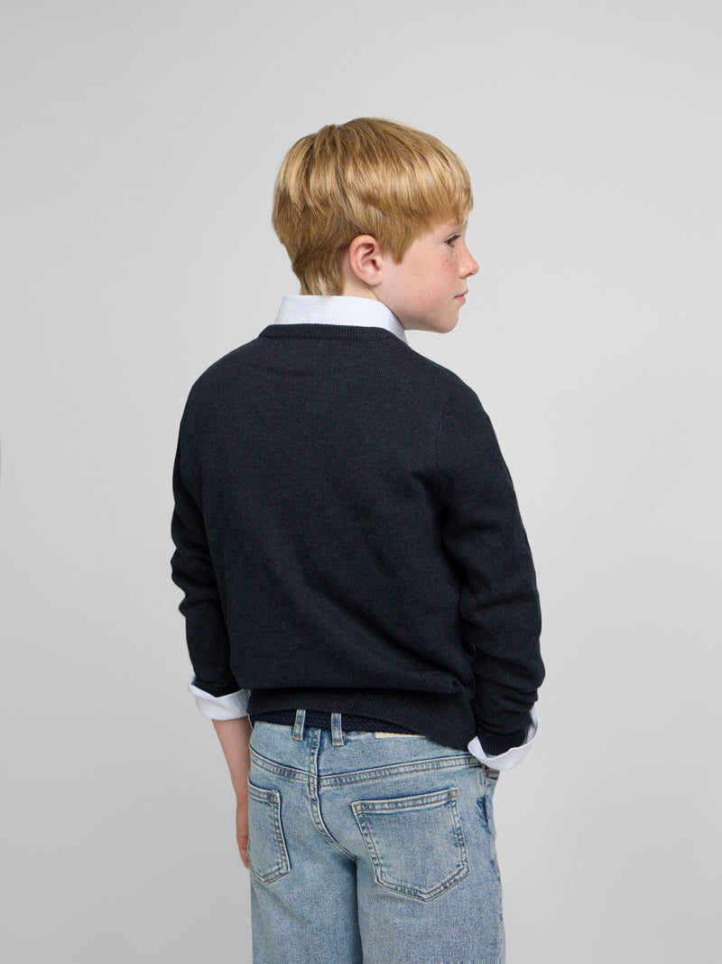 Jersey kids cuello pico marino