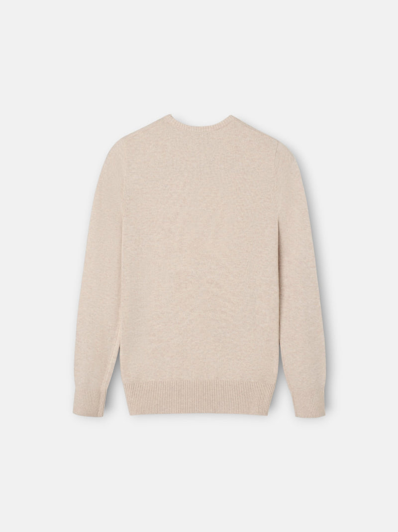Jersey kids cuello redondo crema