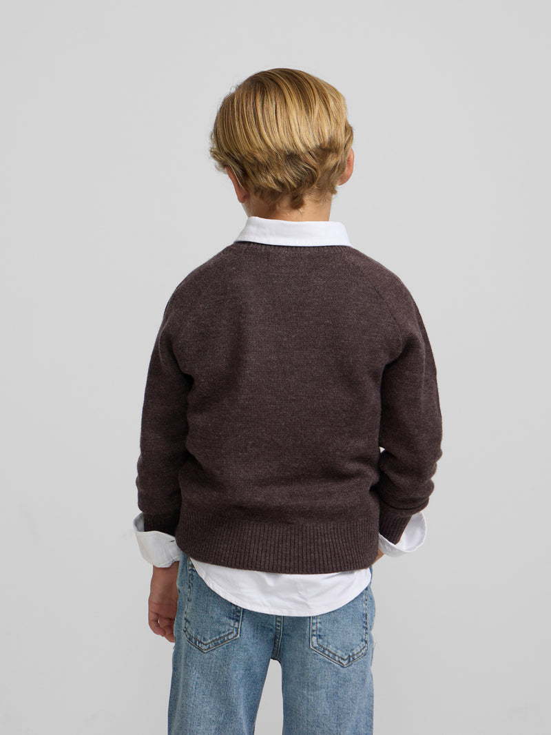 Jersery kids raqueta media marron claro