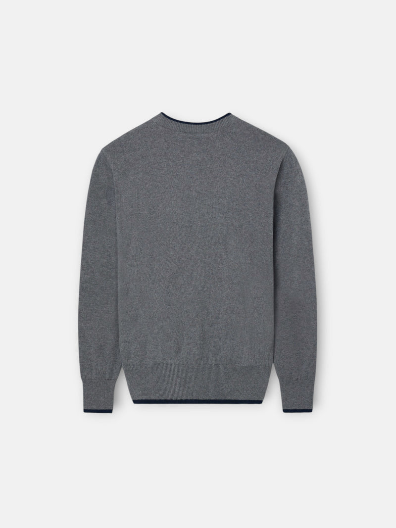 Kids' grey dog sweater