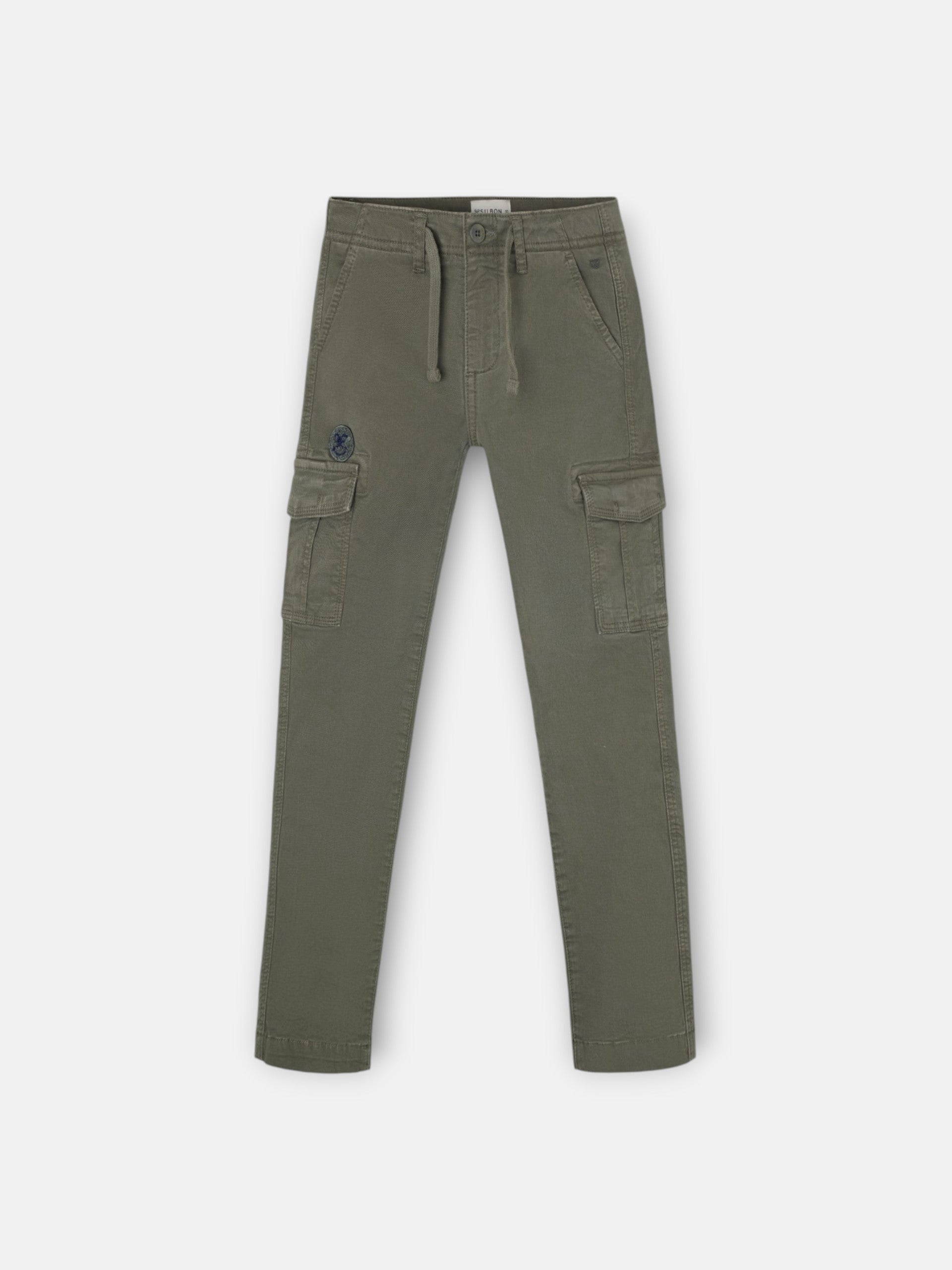 Pantalon cargo sport enfant vert