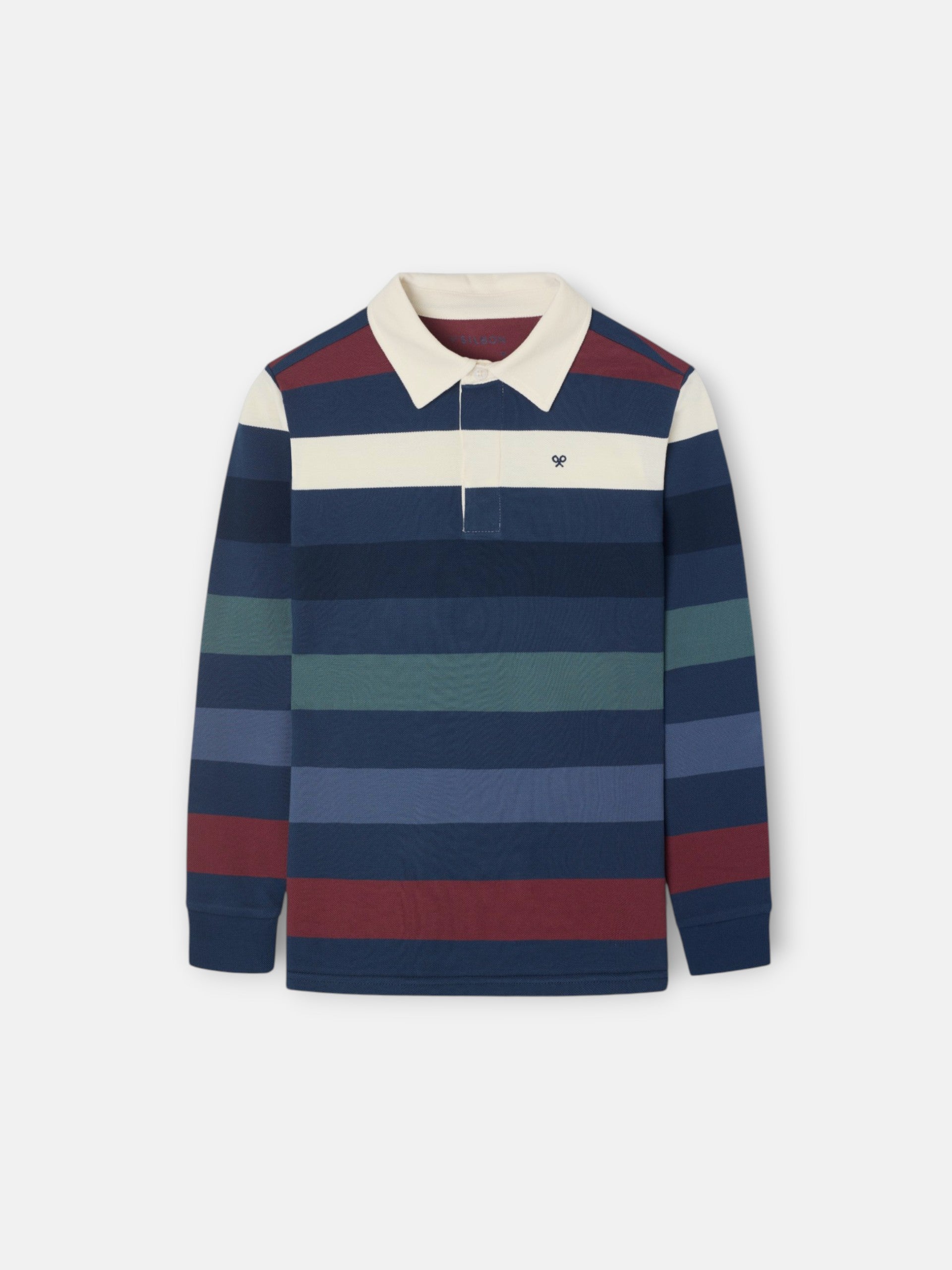 Polo kids rayas colores marino