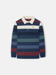 Polo kids rayas colores marino