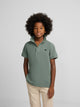 Dark green kids' racket polo