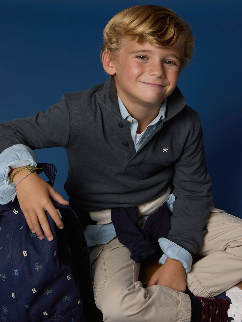 Polo kids parche verde