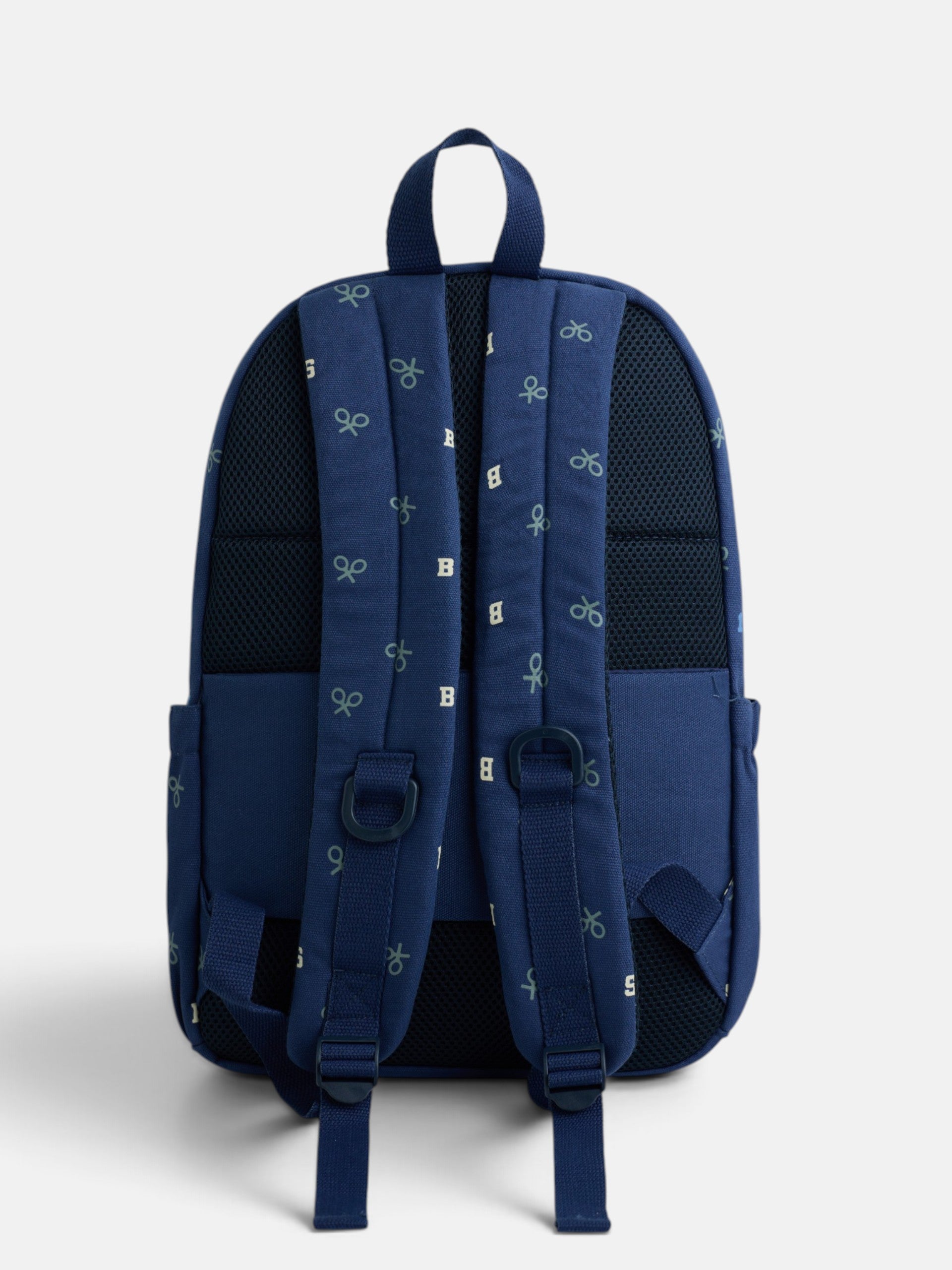 Mochila infantil estampada azul-marinho