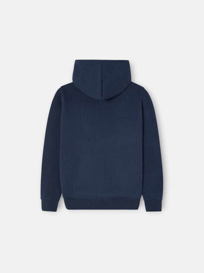 Sweatshirt desportiva canguru azul-marinho para crianças