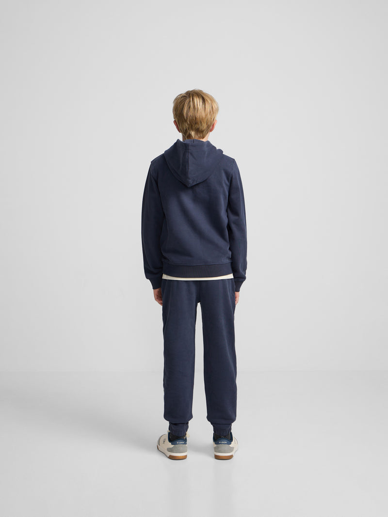 Sweatshirt desportiva canguru azul-marinho para crianças