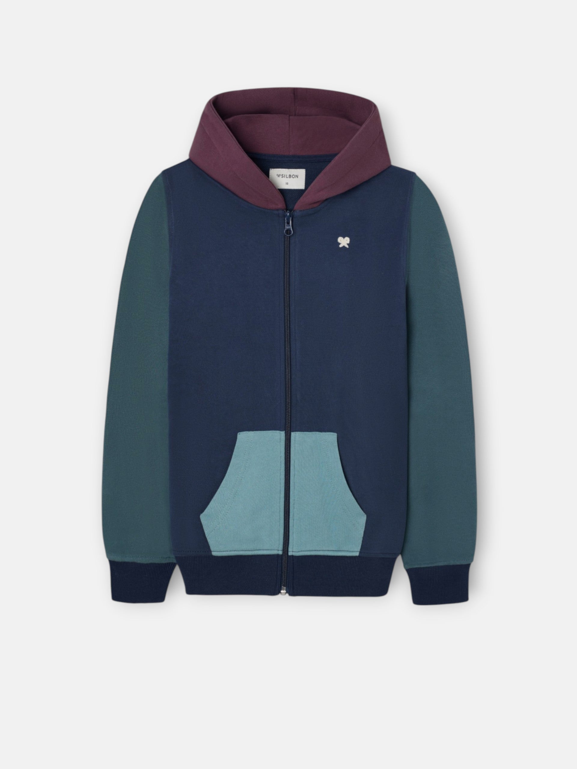 Sudadera kids deportiva multicolor marino