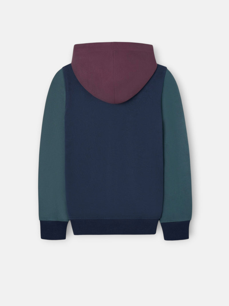 Sweatshirt desportiva multicolor azul-marinho para crianças