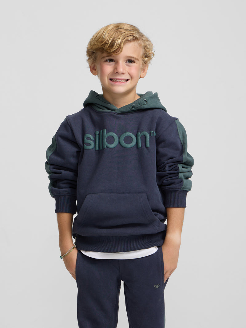 Sweat à capuche de sport vert pour enfants