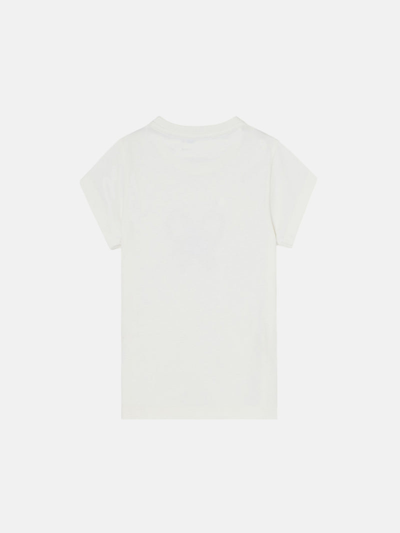 T-shirt fille Silbon raquette Silbon écru