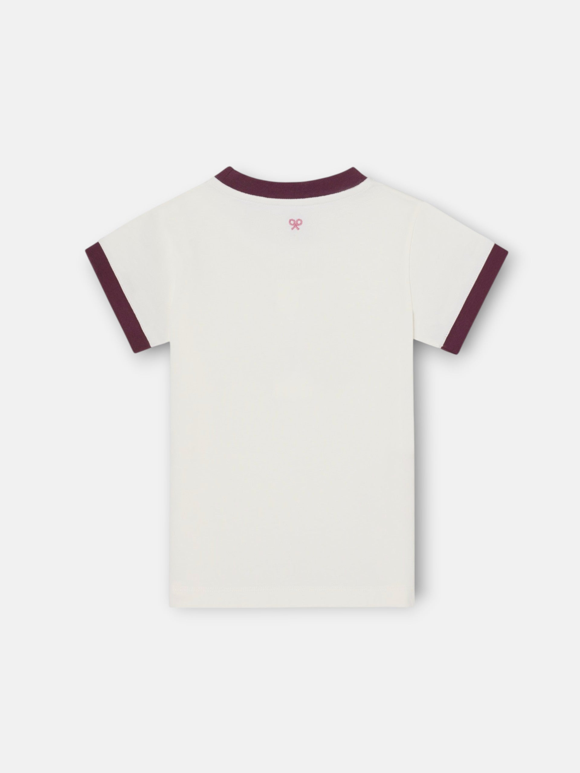 T-shirt fille Silbon varsity écru