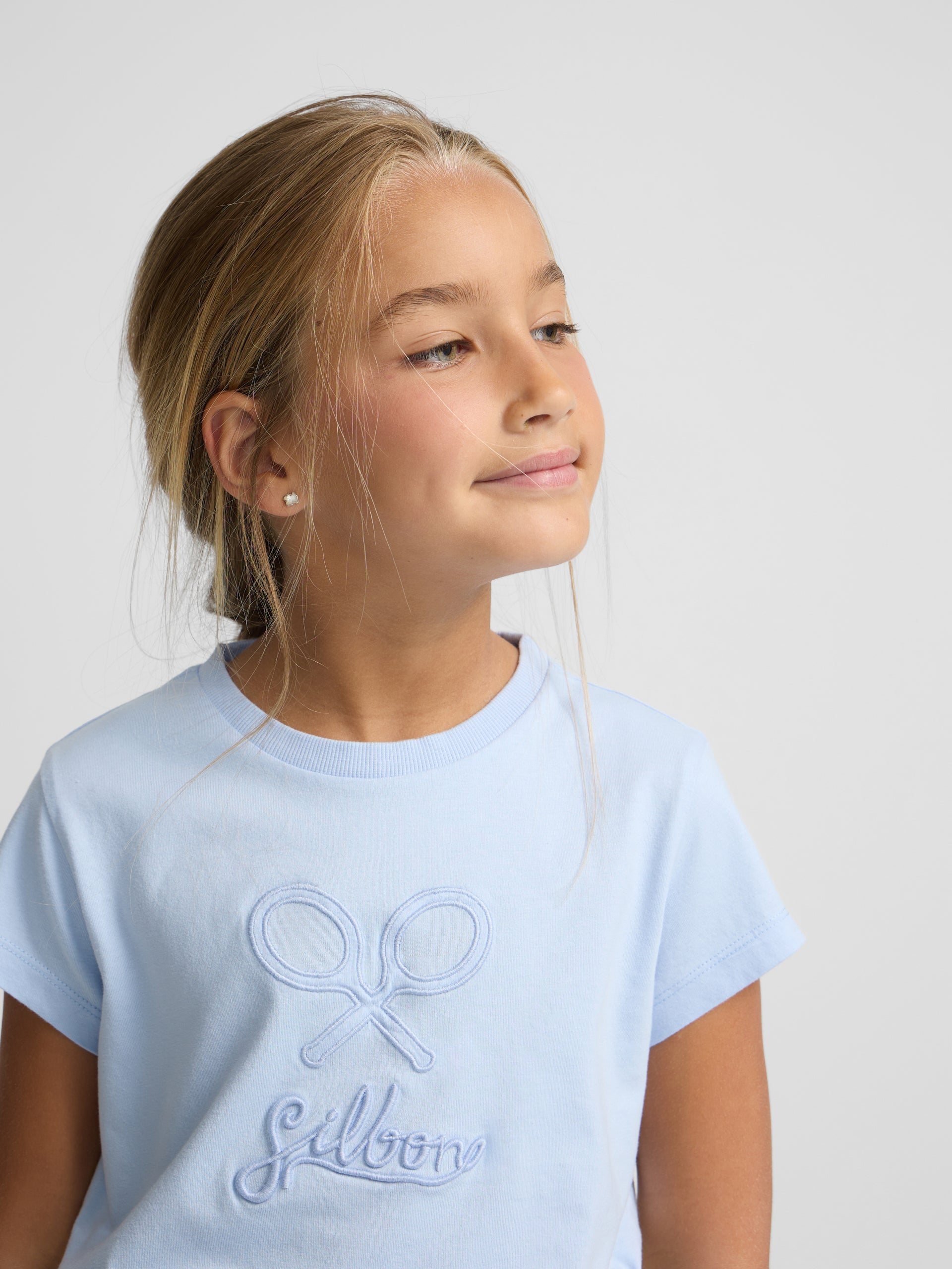 Camiseta girl silbon clasica azul