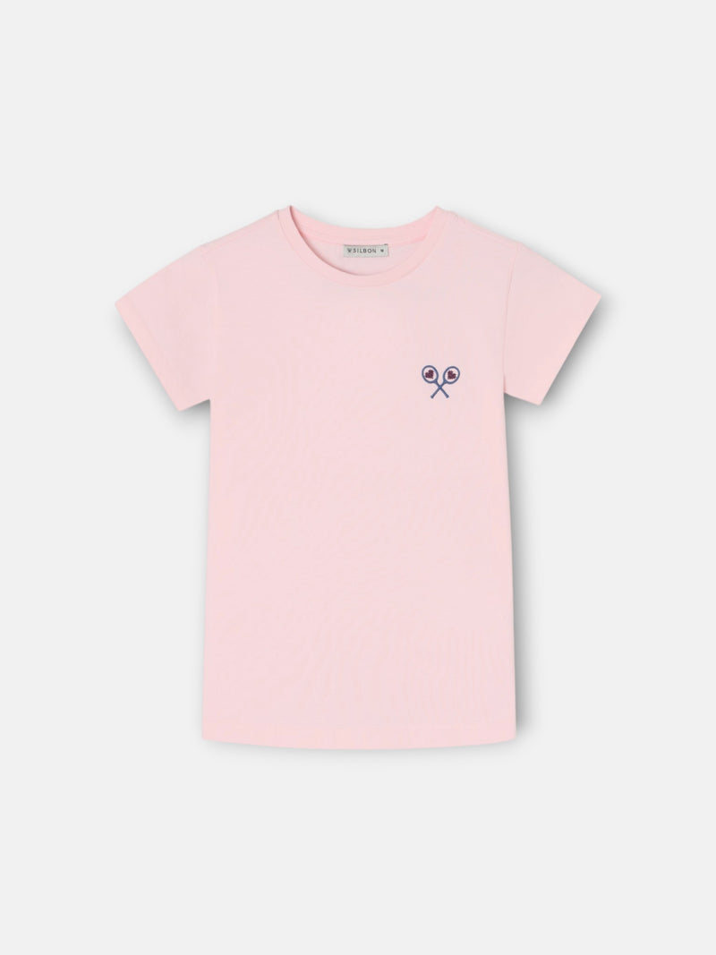 T-shirt fille lucky love rose