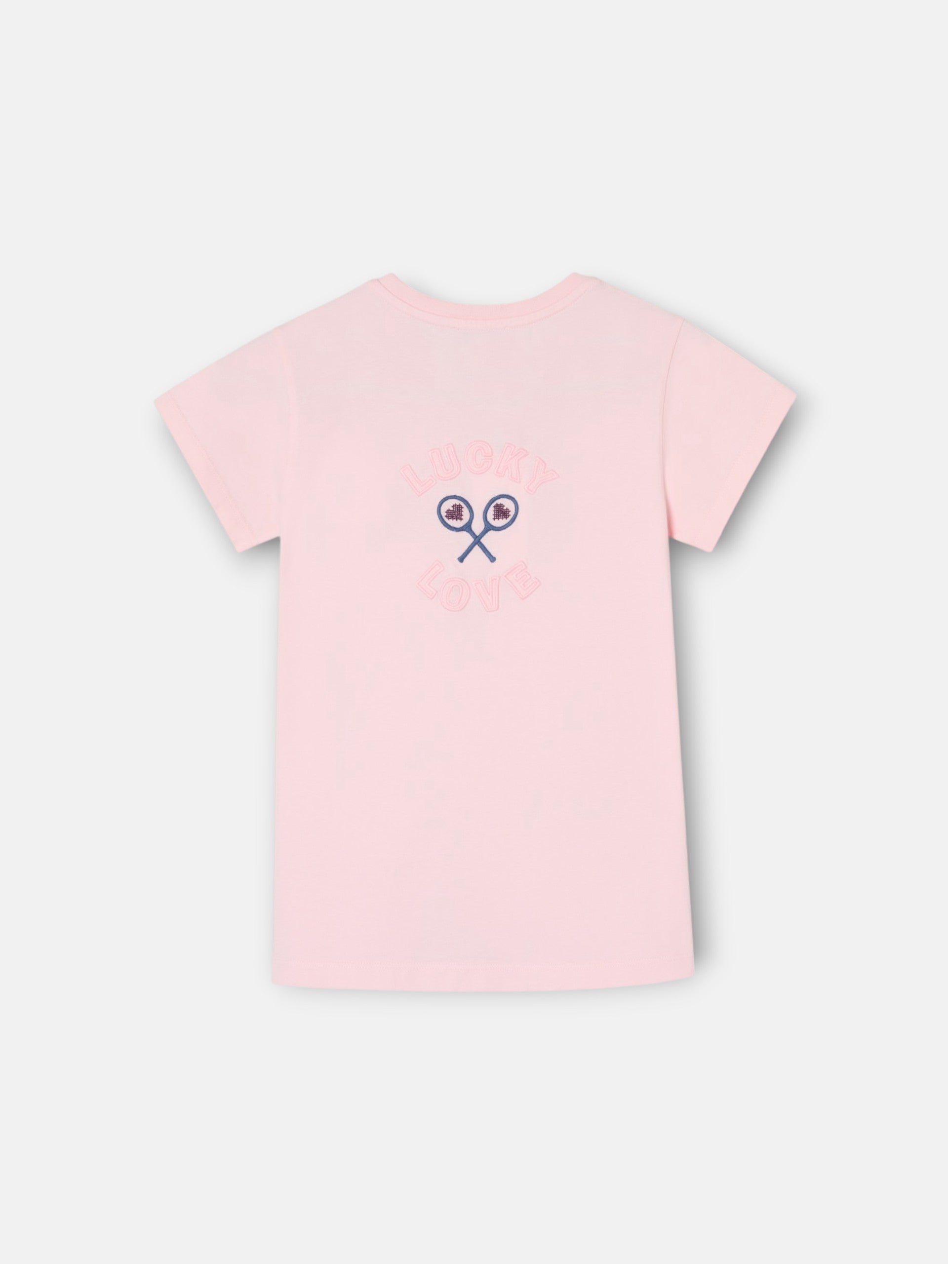 Camiseta girl lucky love rosa