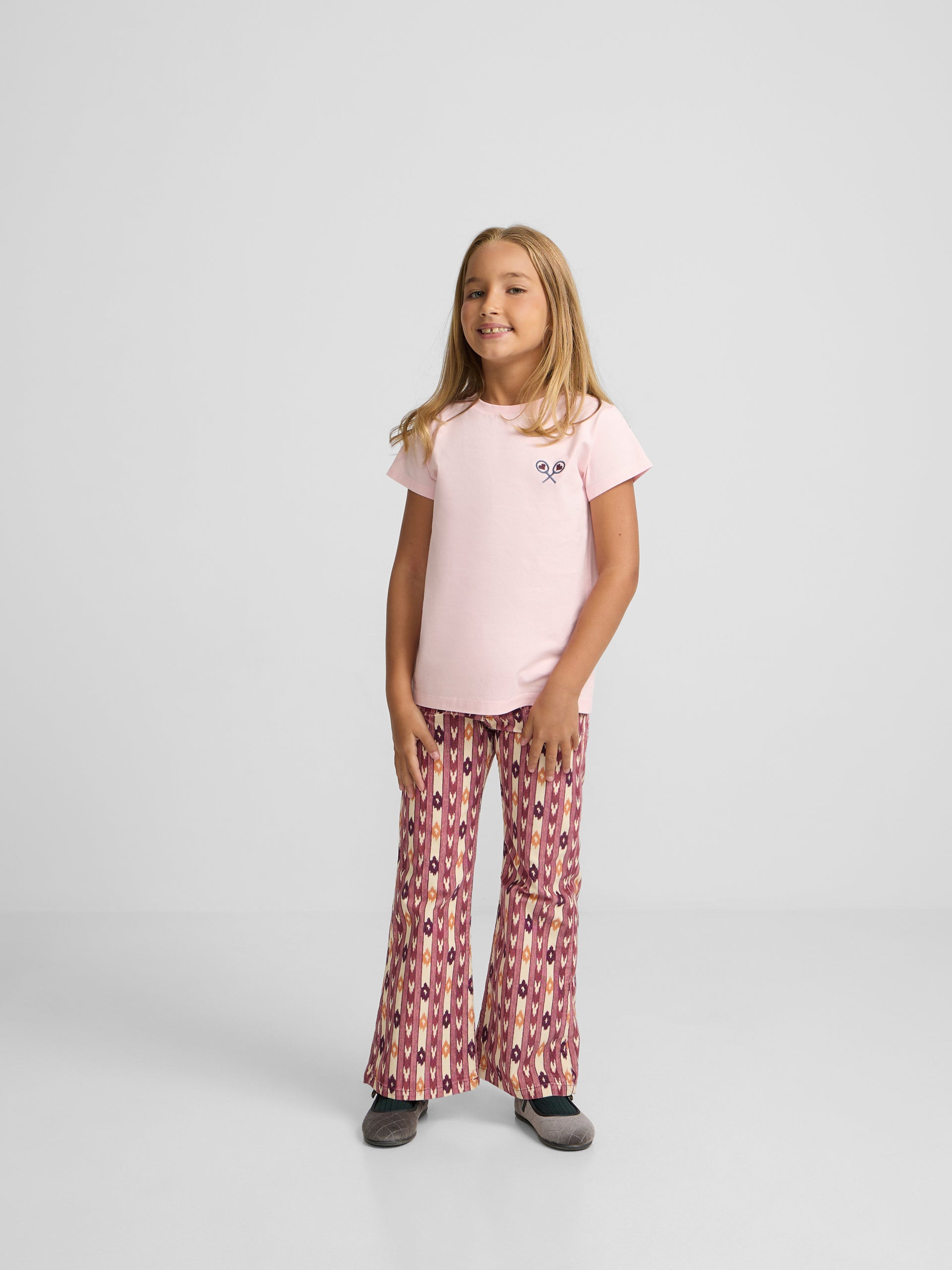 Camiseta girl lucky love rosa