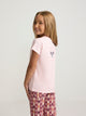 Camiseta girl lucky love rosa