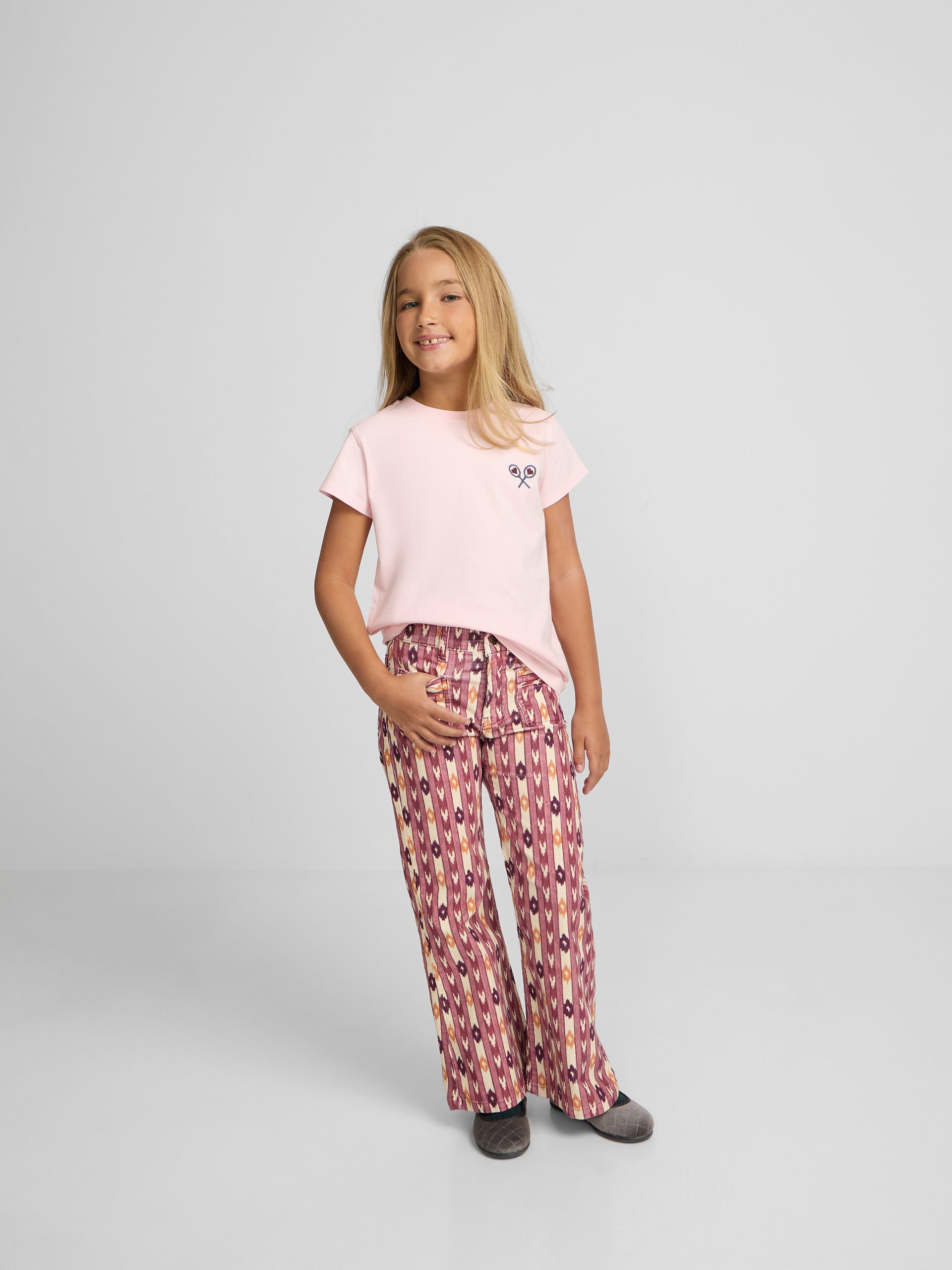 Camiseta girl lucky love rosa