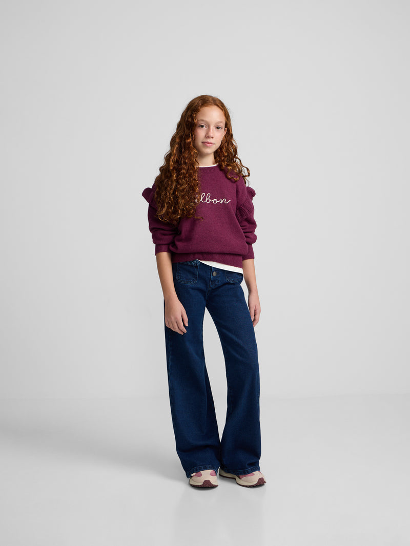 Jersey girl volantes silbon morado