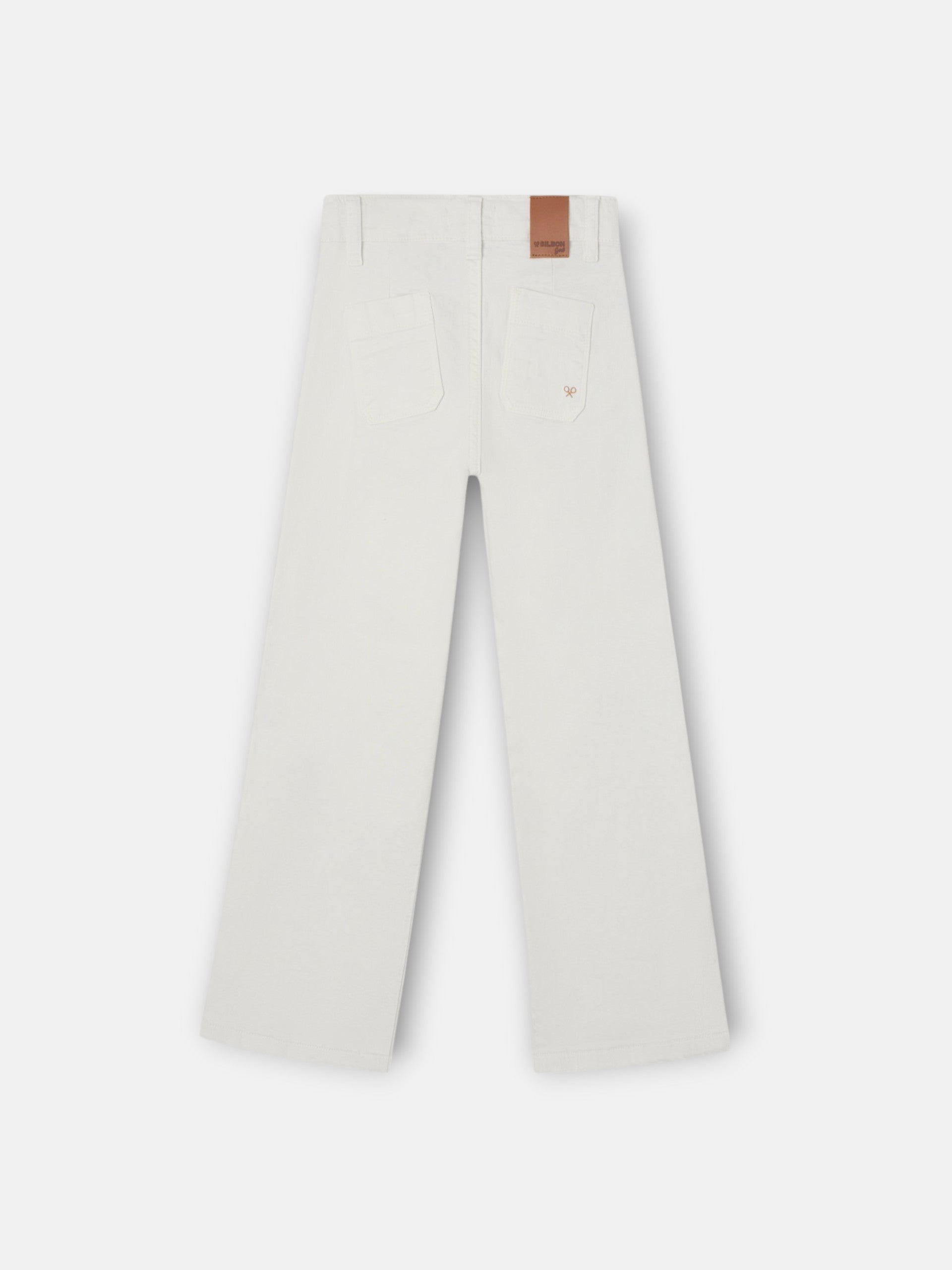 Pantalon girl bolsillos trenza hielo